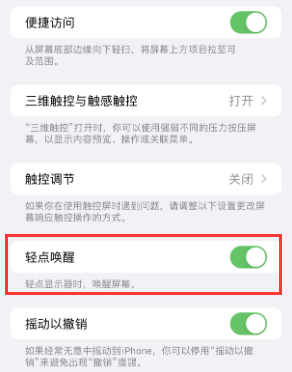 准格尔苹果授权维修站分享iPhone轻点无法唤醒怎么办